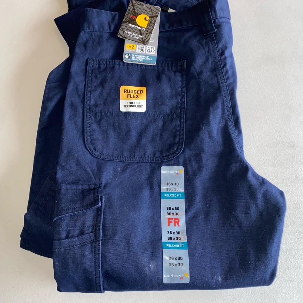 Carhartt Navy FR Rugged Flex Work Pants